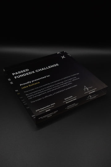Funded Trader Plaque *1 PLAQUE PER ORDER* *CHOOSE CORRECT AND READ CAREFULLY* (RECTANGLE CERTFICATE 6x8) (SQUARE CERTIFICATE 6x6)